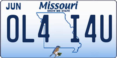 MO license plate OL4I4U