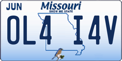 MO license plate OL4I4V
