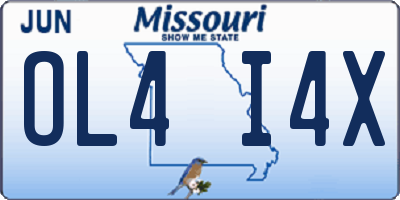 MO license plate OL4I4X