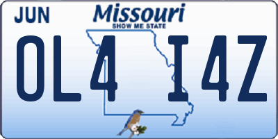 MO license plate OL4I4Z