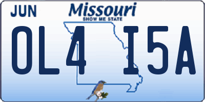 MO license plate OL4I5A