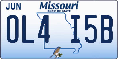 MO license plate OL4I5B