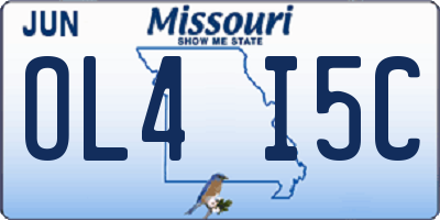 MO license plate OL4I5C