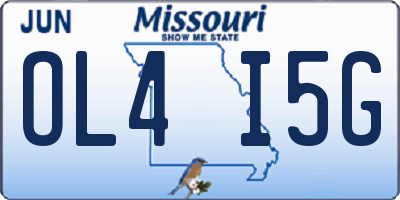 MO license plate OL4I5G