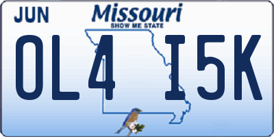 MO license plate OL4I5K