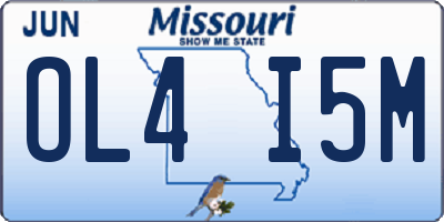 MO license plate OL4I5M