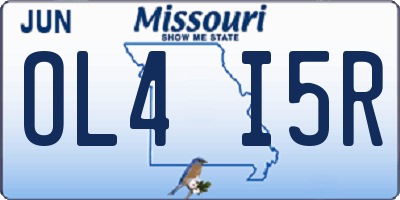 MO license plate OL4I5R