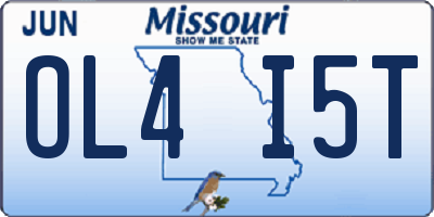 MO license plate OL4I5T