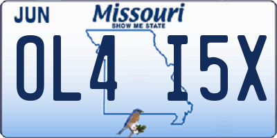 MO license plate OL4I5X