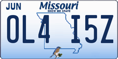 MO license plate OL4I5Z
