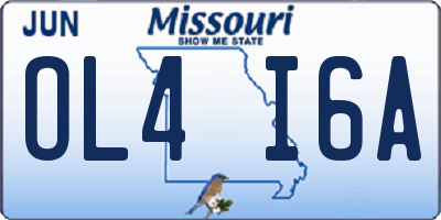 MO license plate OL4I6A