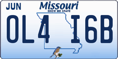 MO license plate OL4I6B