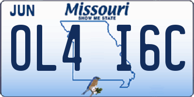 MO license plate OL4I6C