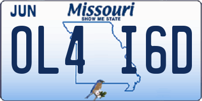 MO license plate OL4I6D
