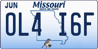 MO license plate OL4I6F