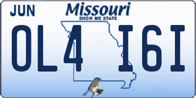 MO license plate OL4I6I