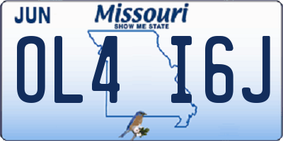 MO license plate OL4I6J