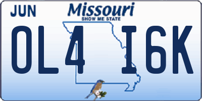 MO license plate OL4I6K