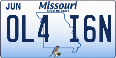 MO license plate OL4I6N
