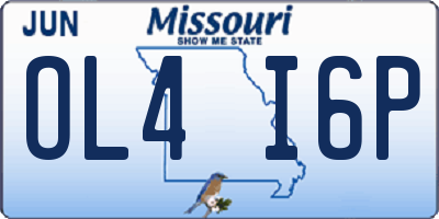 MO license plate OL4I6P