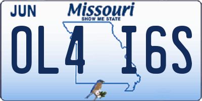 MO license plate OL4I6S