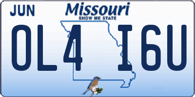 MO license plate OL4I6U