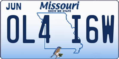 MO license plate OL4I6W