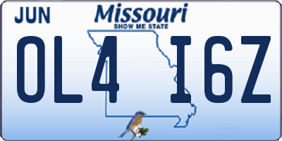 MO license plate OL4I6Z