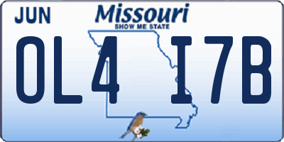 MO license plate OL4I7B