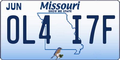 MO license plate OL4I7F