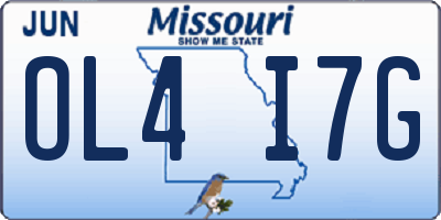 MO license plate OL4I7G