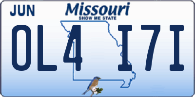 MO license plate OL4I7I