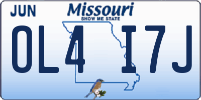 MO license plate OL4I7J