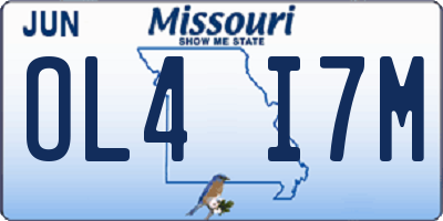 MO license plate OL4I7M