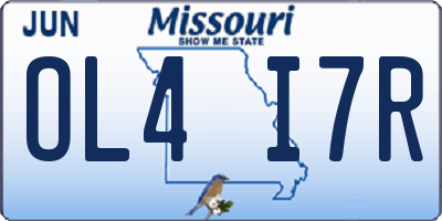 MO license plate OL4I7R
