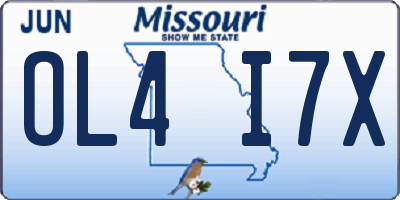 MO license plate OL4I7X