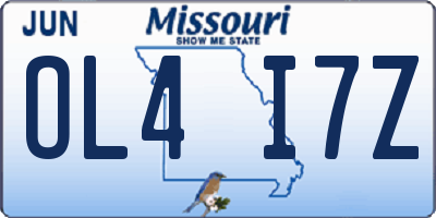 MO license plate OL4I7Z