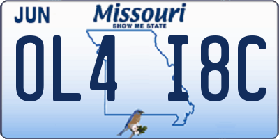 MO license plate OL4I8C