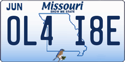 MO license plate OL4I8E