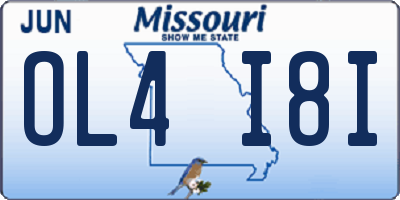 MO license plate OL4I8I