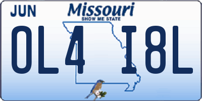 MO license plate OL4I8L