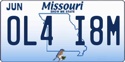 MO license plate OL4I8M