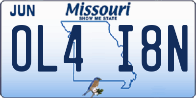 MO license plate OL4I8N