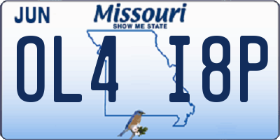 MO license plate OL4I8P
