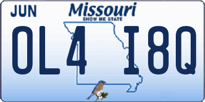 MO license plate OL4I8Q