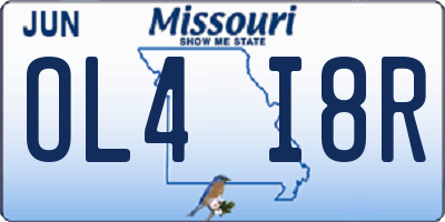 MO license plate OL4I8R