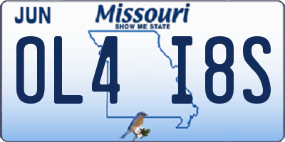 MO license plate OL4I8S