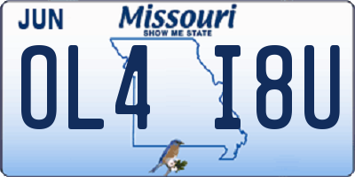 MO license plate OL4I8U