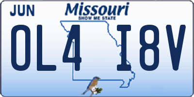 MO license plate OL4I8V