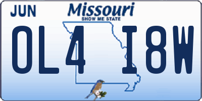 MO license plate OL4I8W